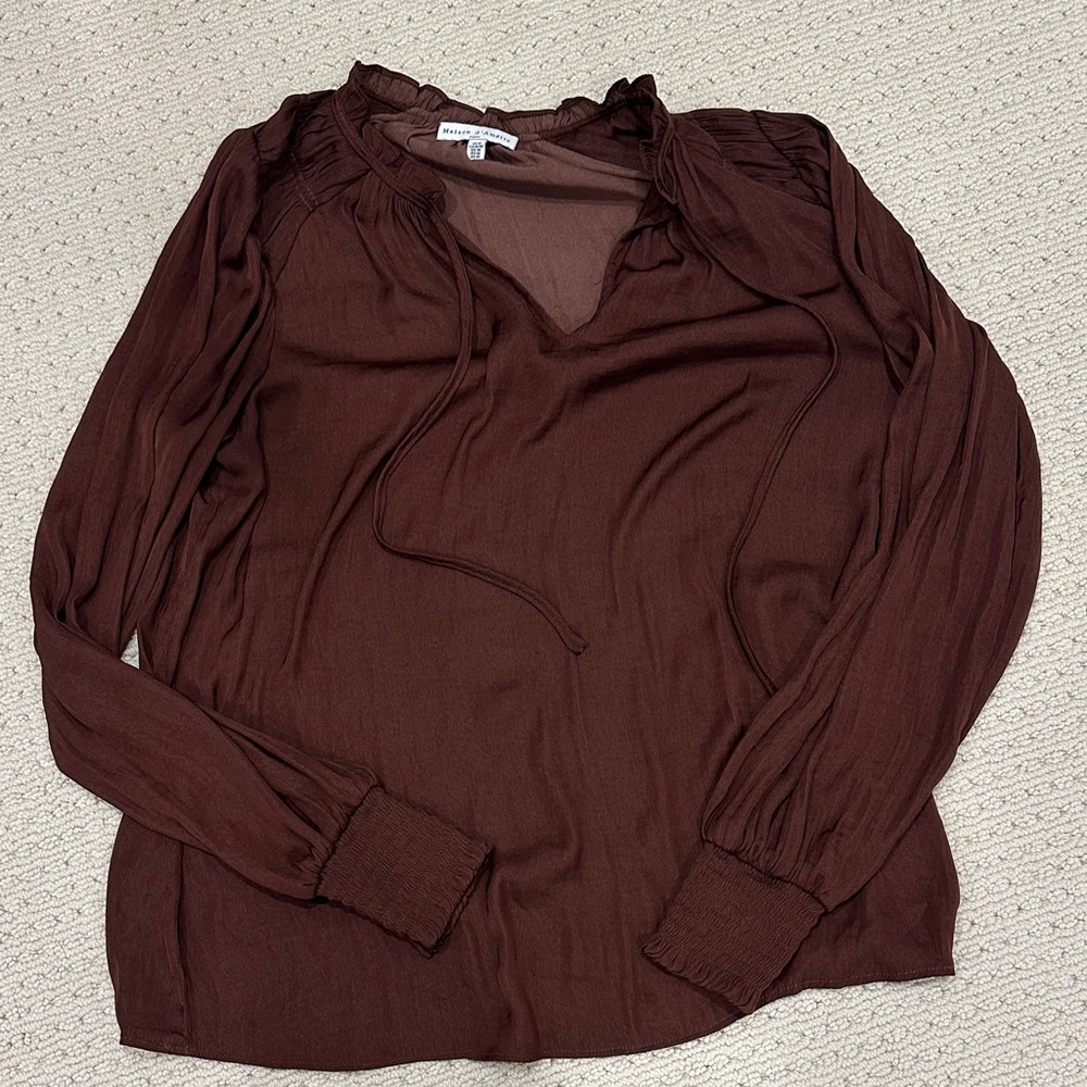Elegant Rust Brown Women's Top